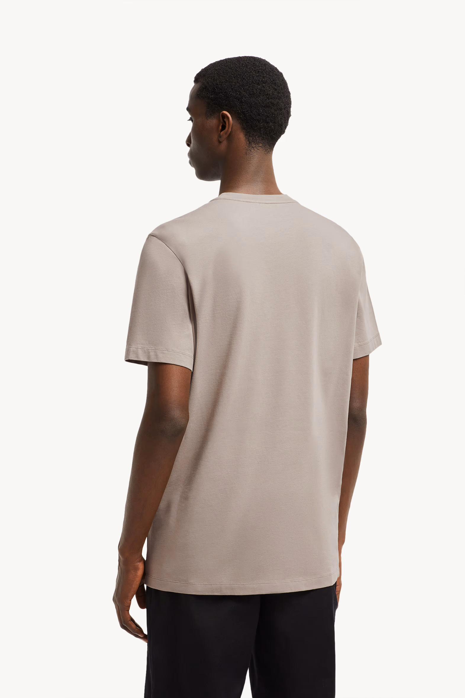 T-shirt en coton à logo floqué Hommes Gris Moncler 5